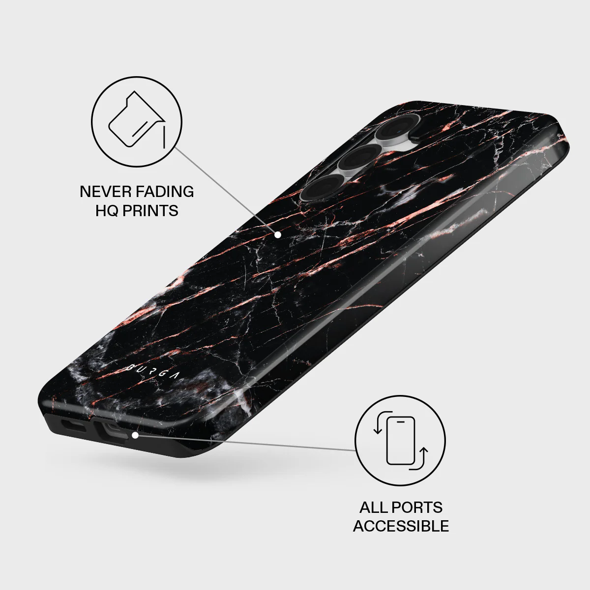 Rose Gold Marble - Samsung Galaxy S25 FE Case - Image 3