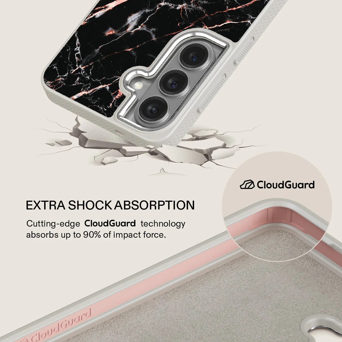 Rose Gold Marble - Samsung Galaxy S26 Case - Image 35