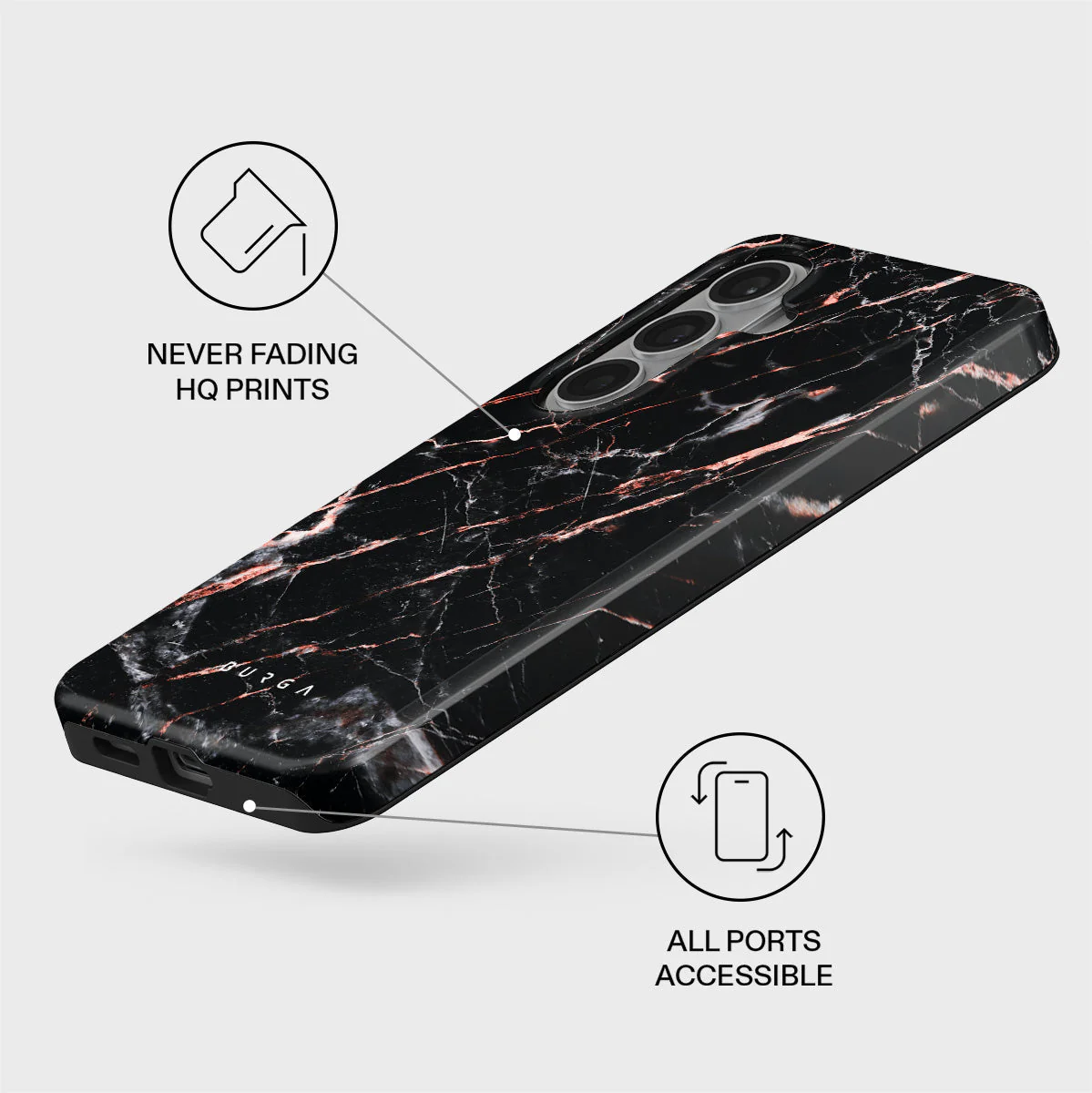 Rose Gold Marble - Samsung Galaxy S26 Plus Case - Image 3
