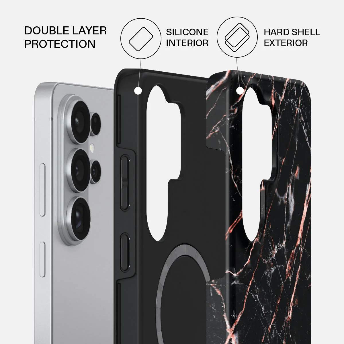 Rose Gold Marble - Samsung Galaxy S26 Ultra Case - Image 2