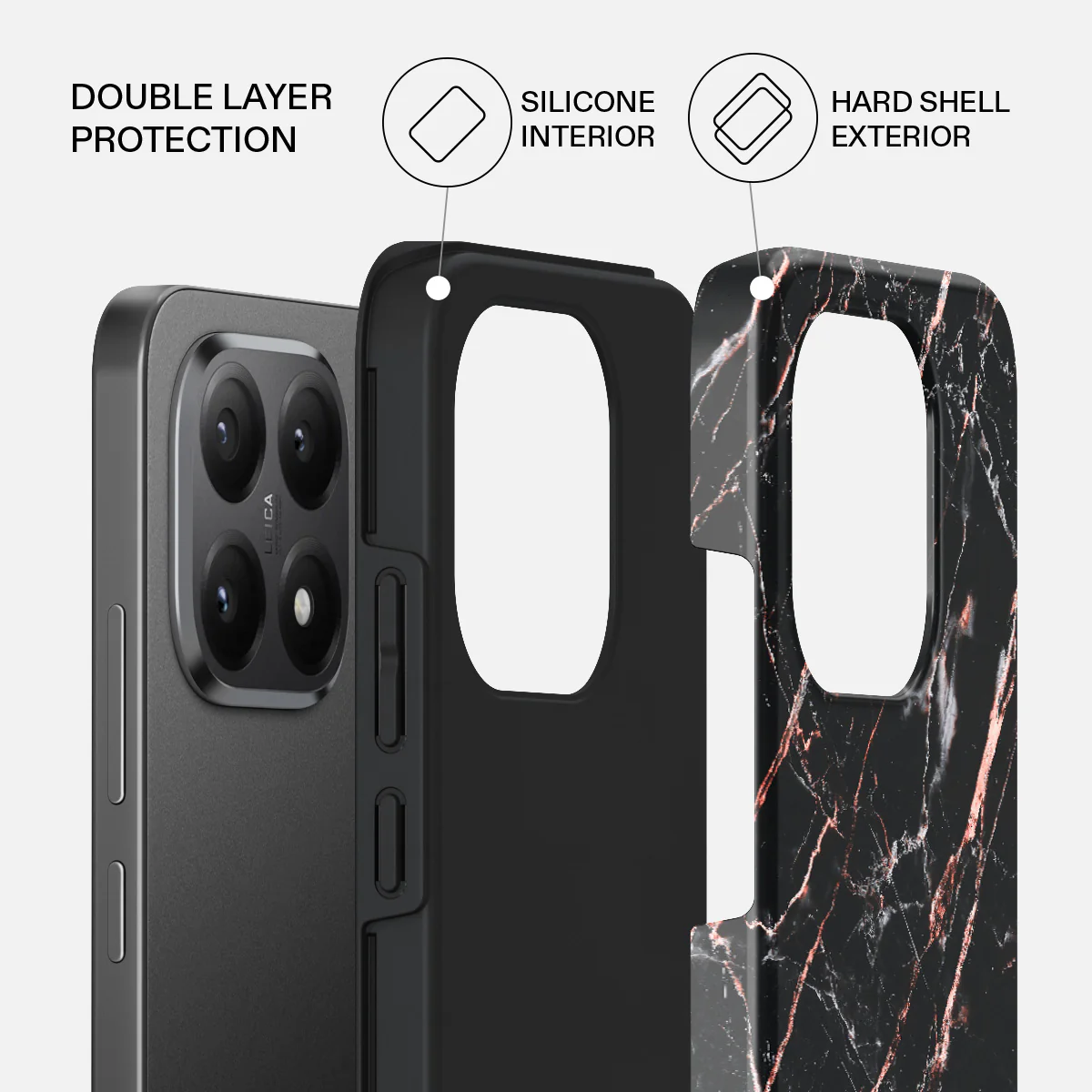 Rose Gold Marble - Xiaomi 15T Case - Image 2