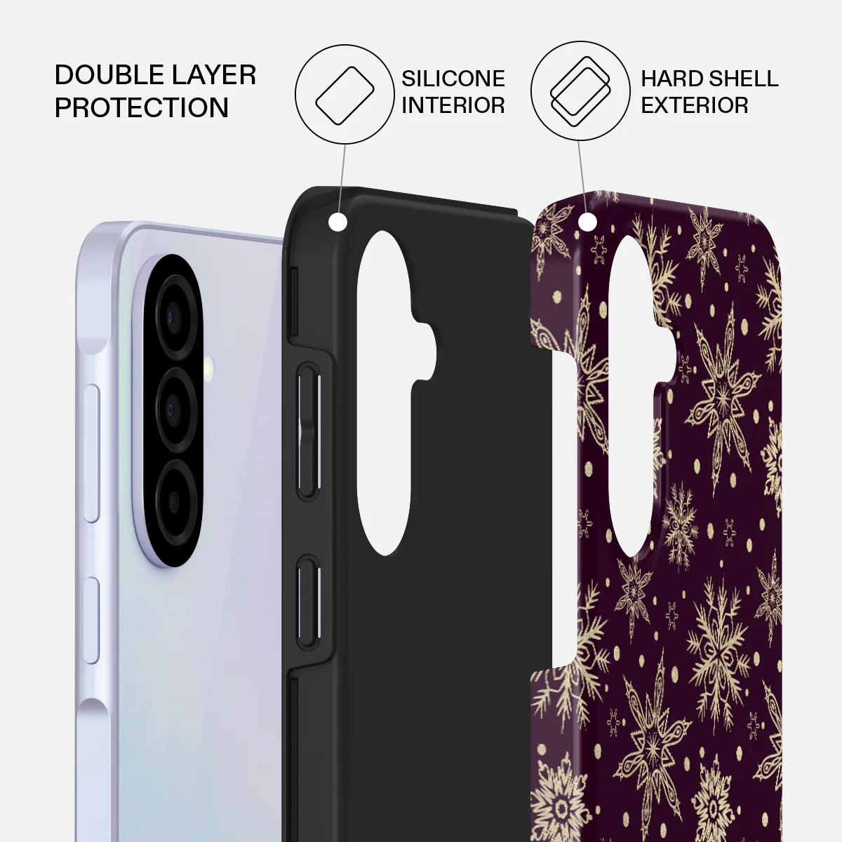 Sleeping Beauty - Snowflakes Samsung Galaxy A37 5G Case - Image 2