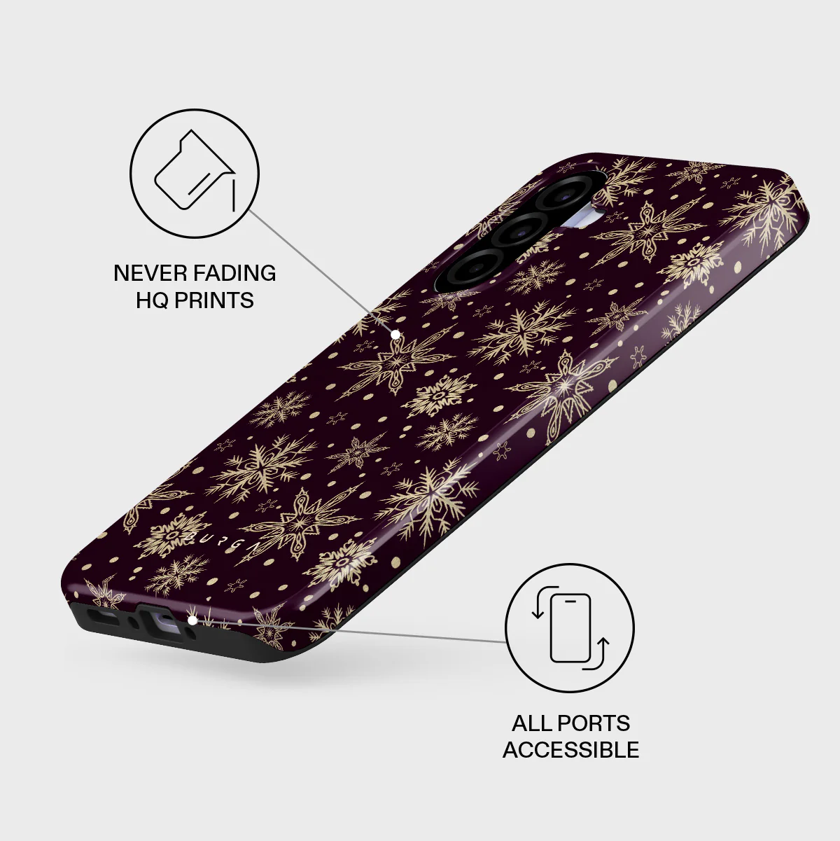 Sleeping Beauty - Snowflakes Samsung Galaxy A37 5G Case - Image 3