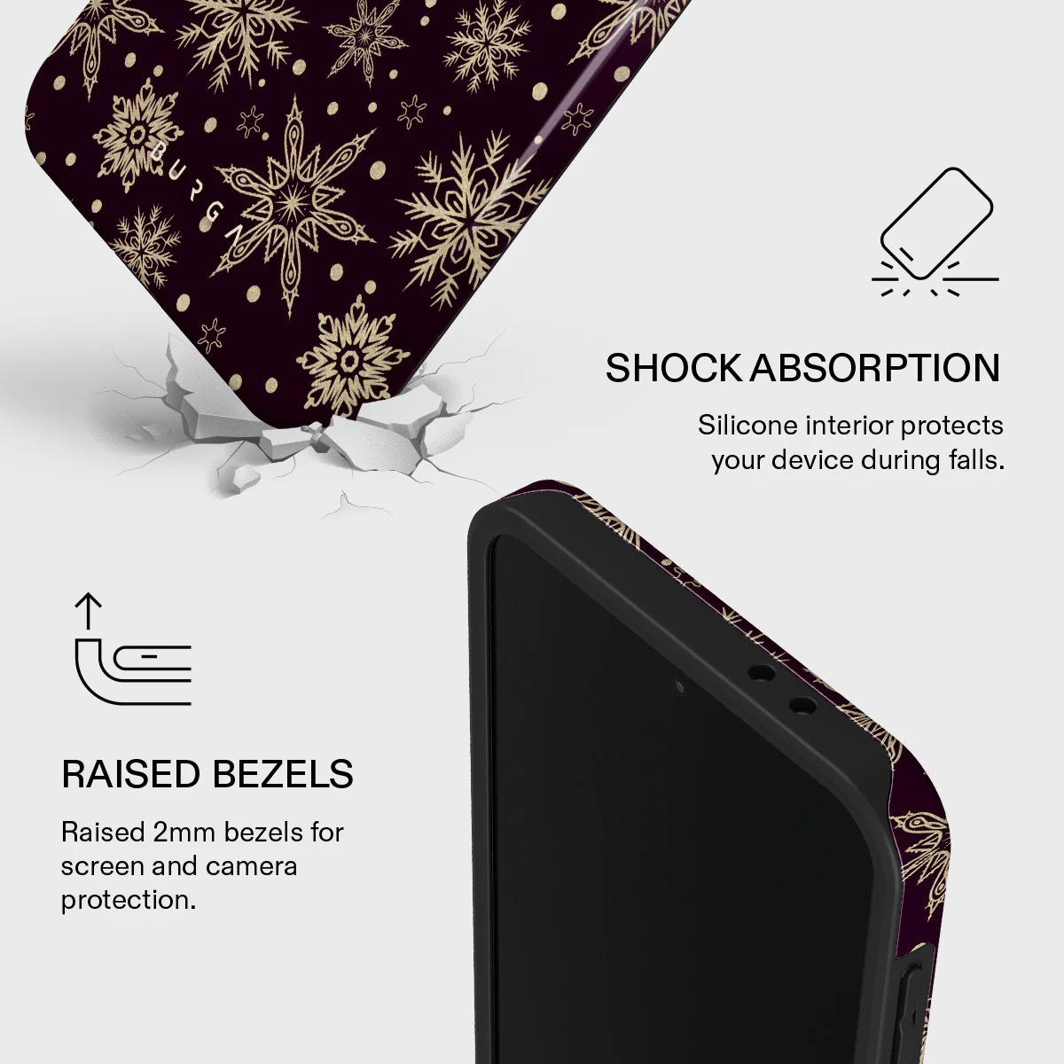 Sleeping Beauty - Snowflakes Samsung Galaxy A37 5G Case - Image 4