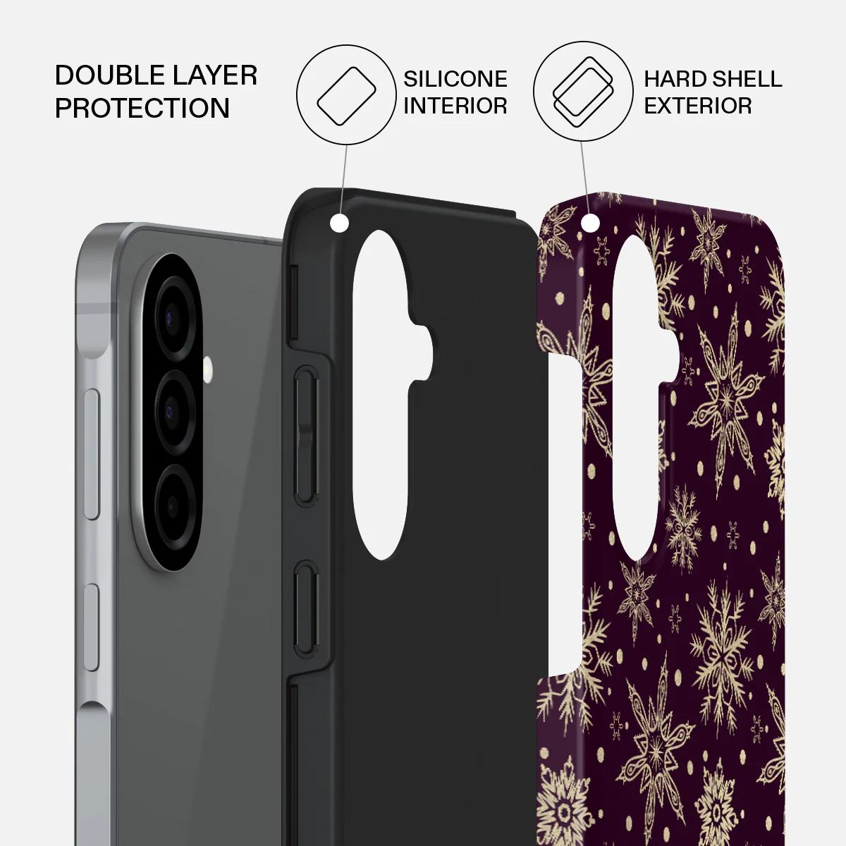 Sleeping Beauty - Snowflakes Samsung Galaxy A57 5G Case - Image 2