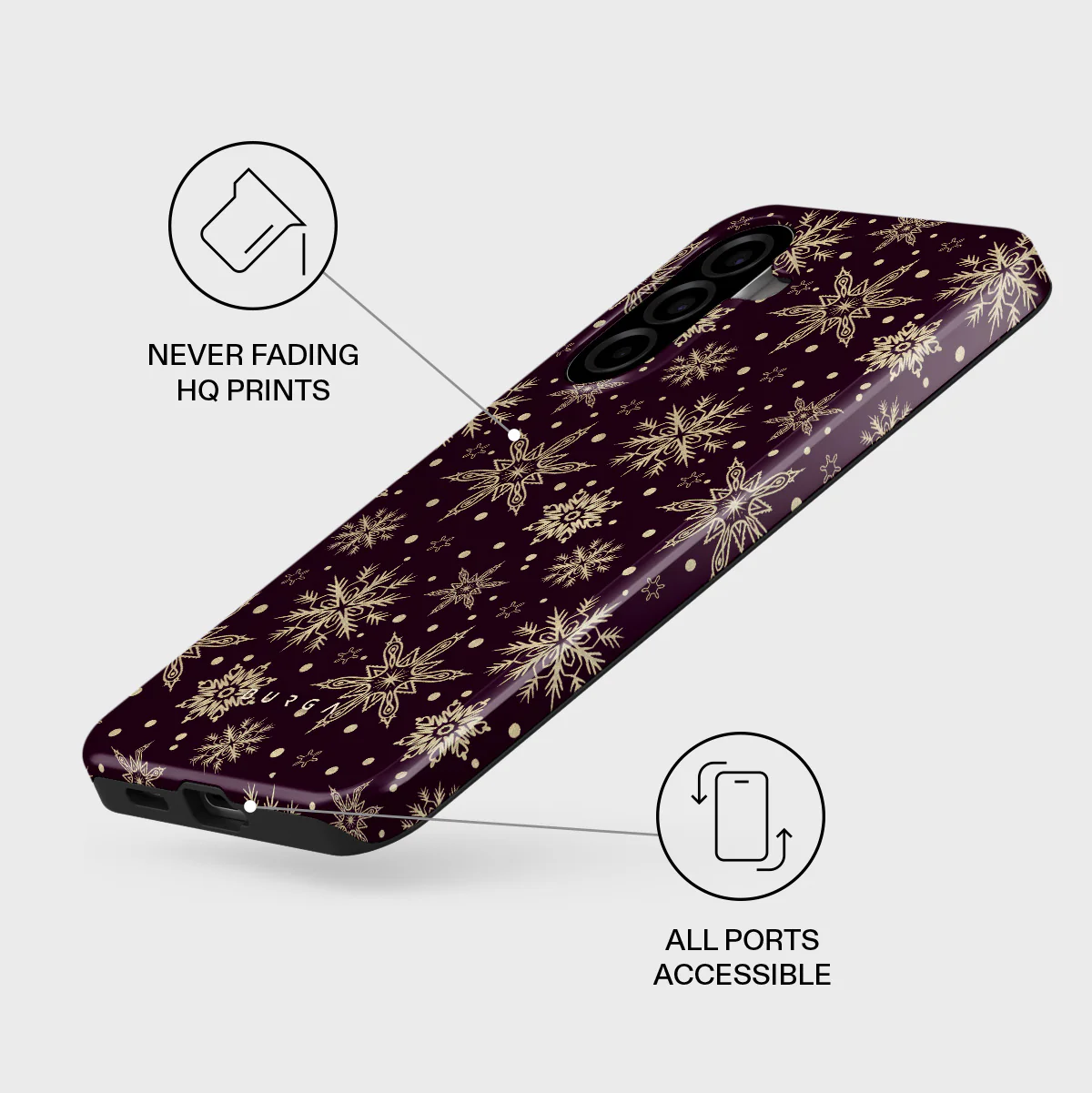Sleeping Beauty - Snowflakes Samsung Galaxy A57 5G Case - Image 3