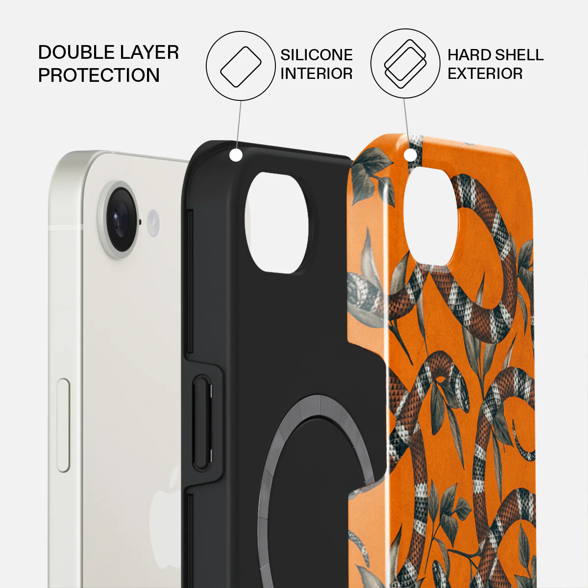 Bitter Apricot - Snake iPhone 17e Case - Image 2