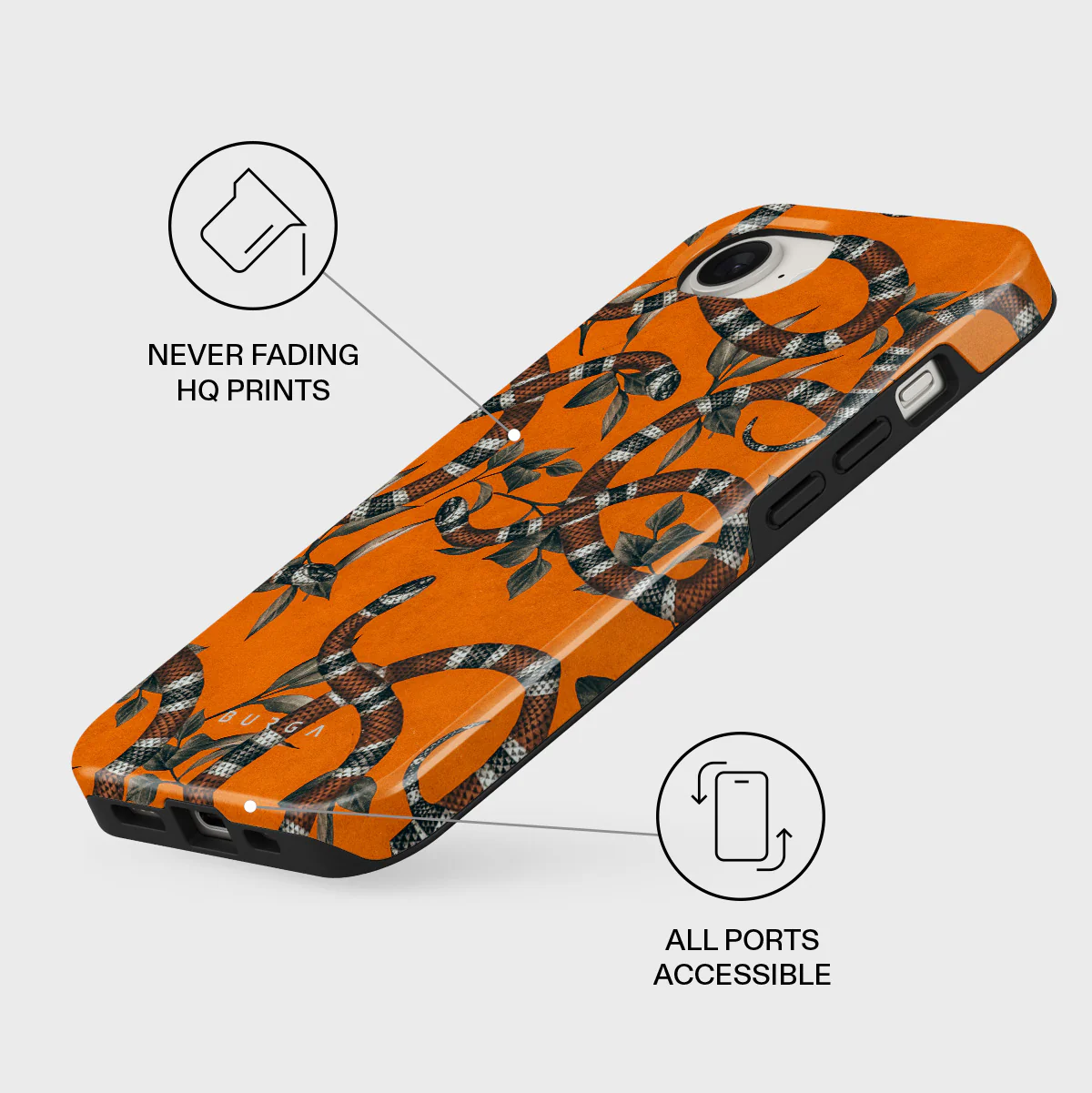 Bitter Apricot - Snake iPhone 17e Case - Image 3