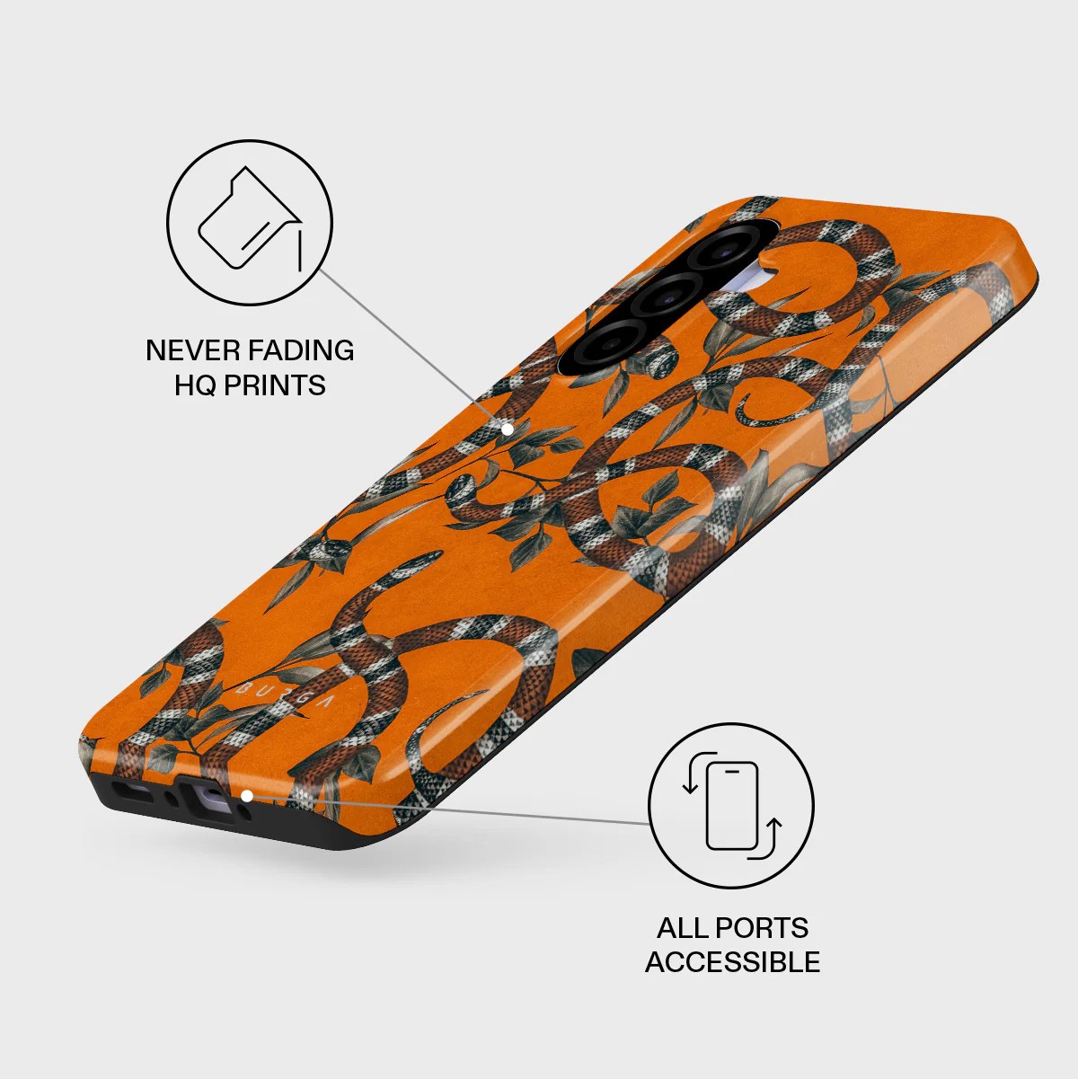 Bitter Apricot - Snake Samsung Galaxy A37 5G Case - Image 3