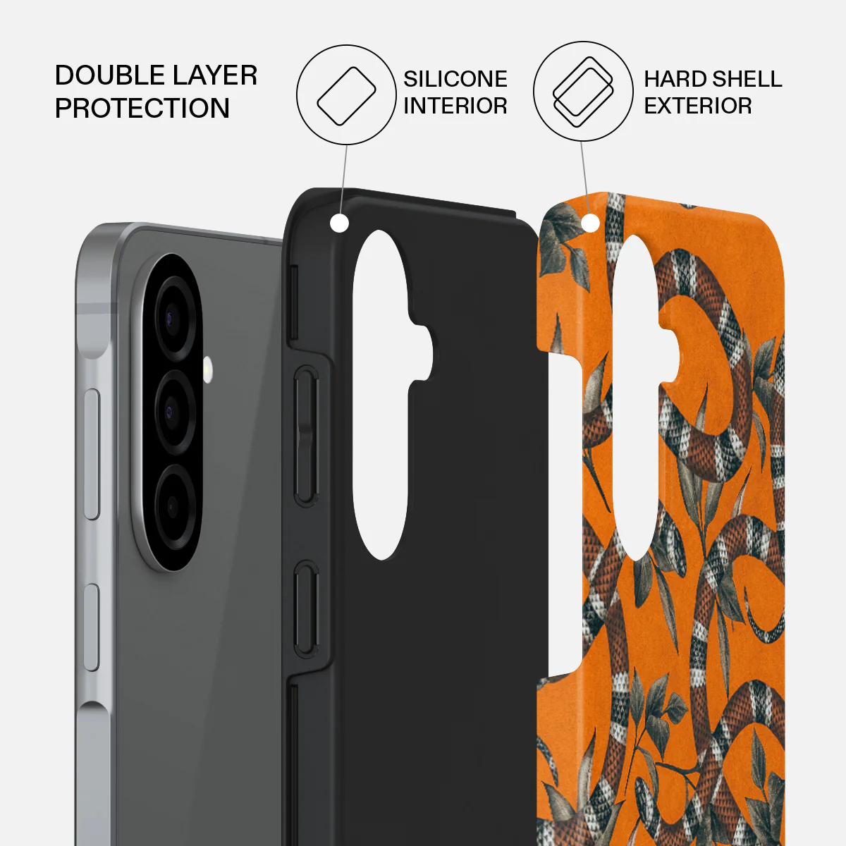 Bitter Apricot - Snake Samsung Galaxy A57 5G Case - Image 2
