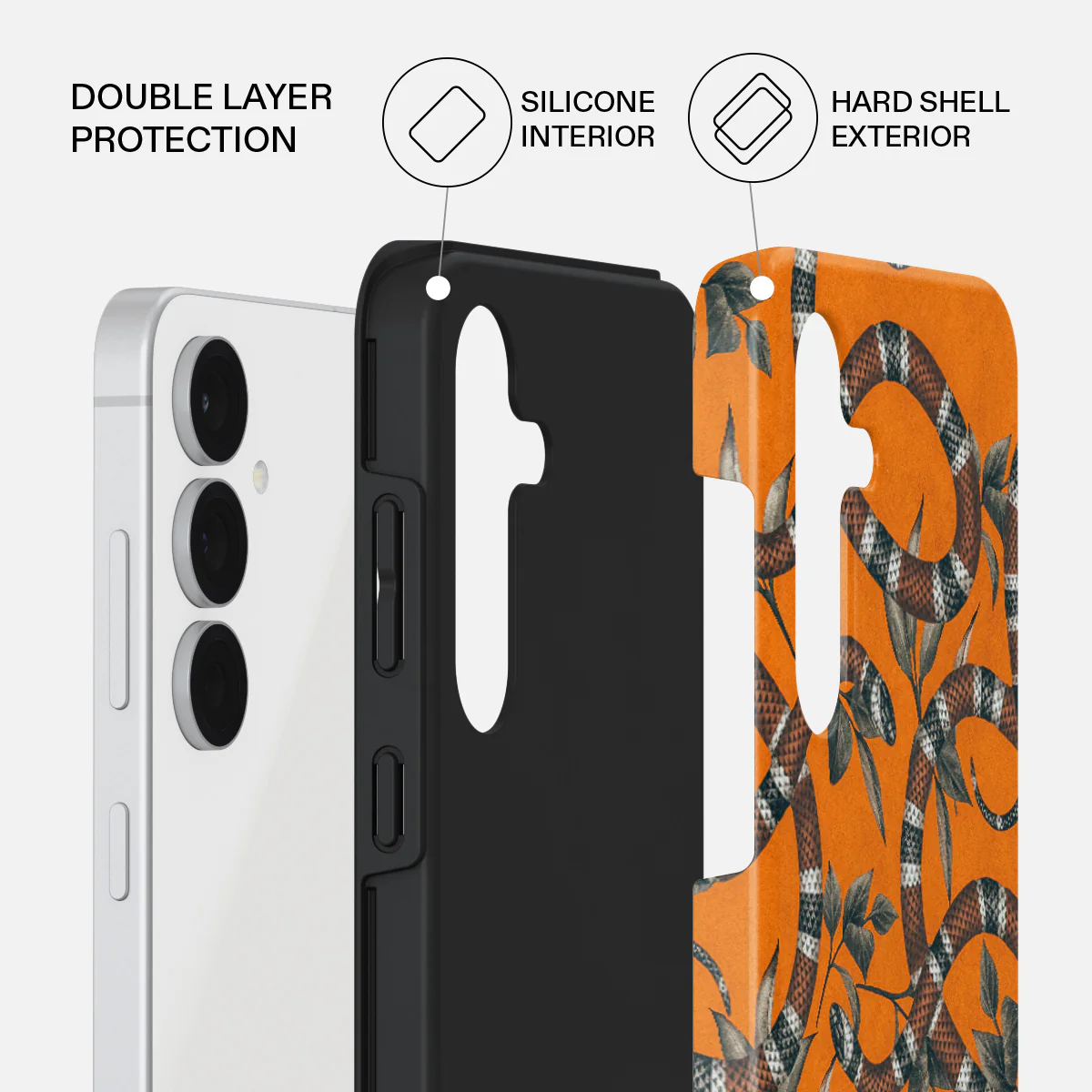 Bitter Apricot - Snake Samsung Galaxy S25 FE Case - Image 2