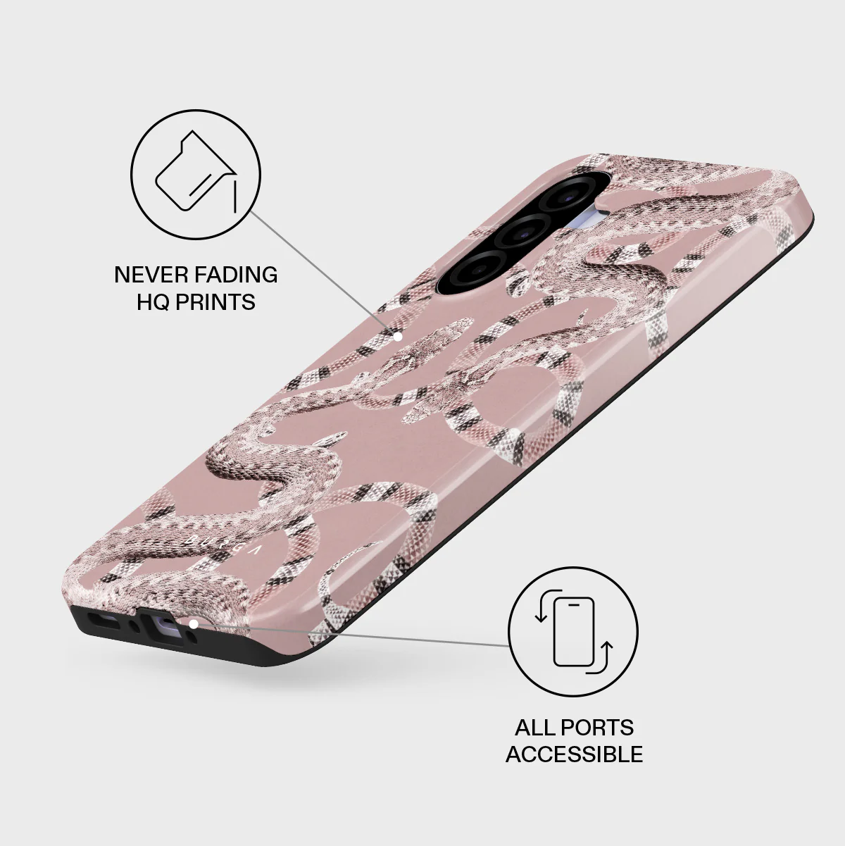 Poolside Glam - Snakes Samsung Galaxy A37 5G Case - Image 3