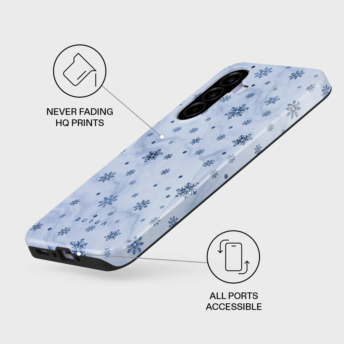 Ice Queen - Snowflakes Samsung Galaxy A37 5G Case - Image 3