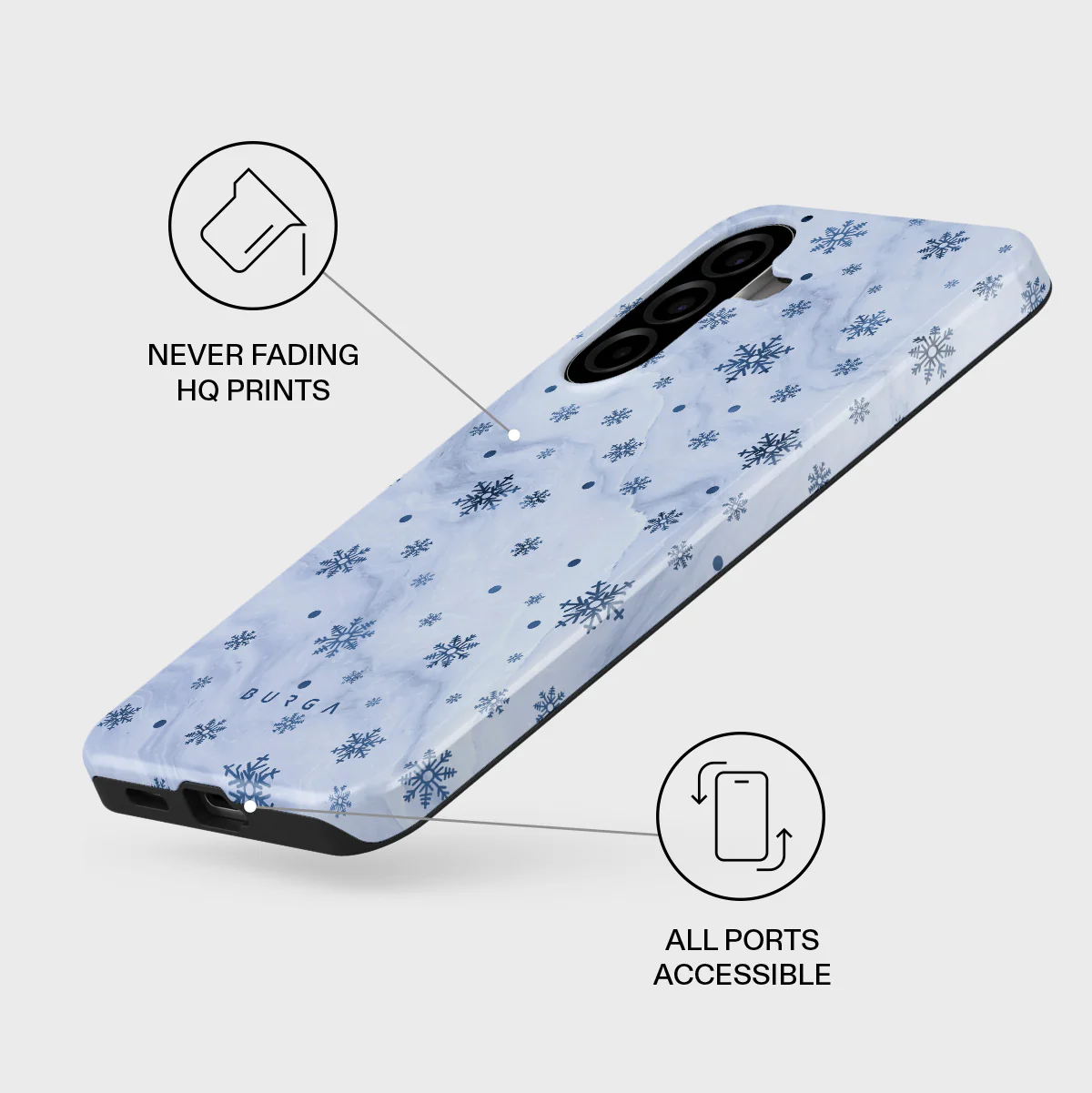 Ice Queen - Snowflakes Samsung Galaxy A57 5G Case - Image 3