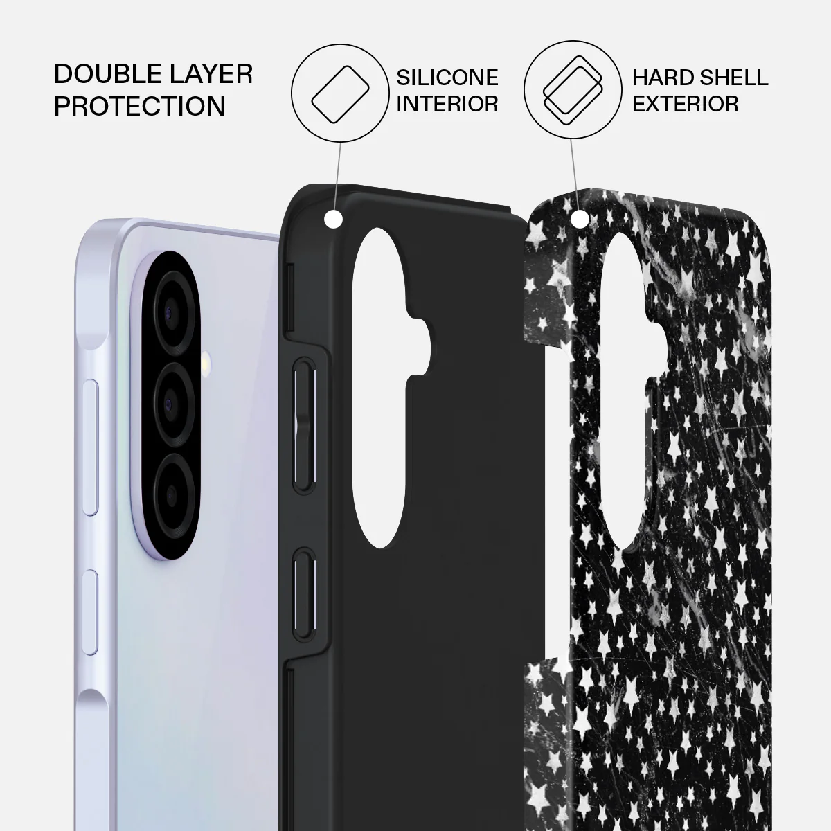 Starry Night - Stars Samsung Galaxy A37 5G Case - Image 2