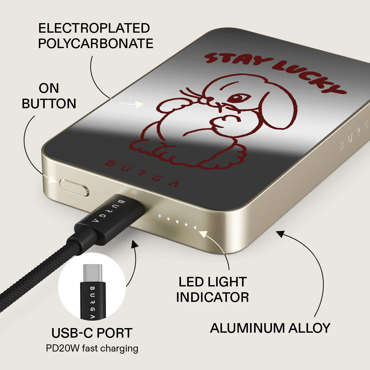 Stay Lucky - Magnetic Power Bank - Image 70