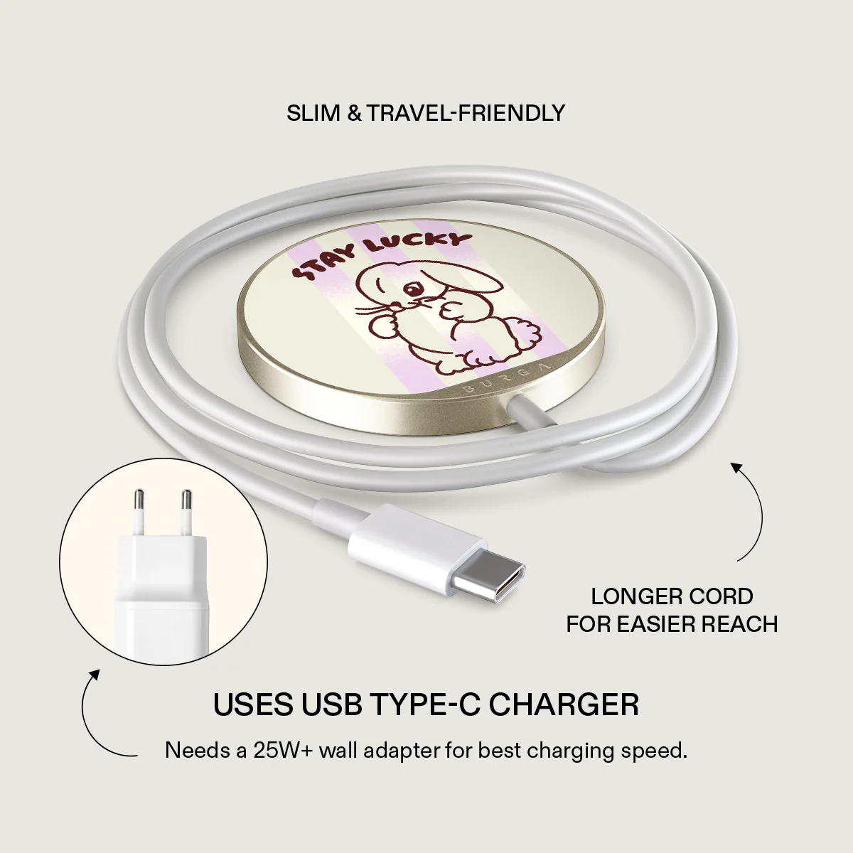 Stay Lucky - Magnetic Wireless Charger - Image 3