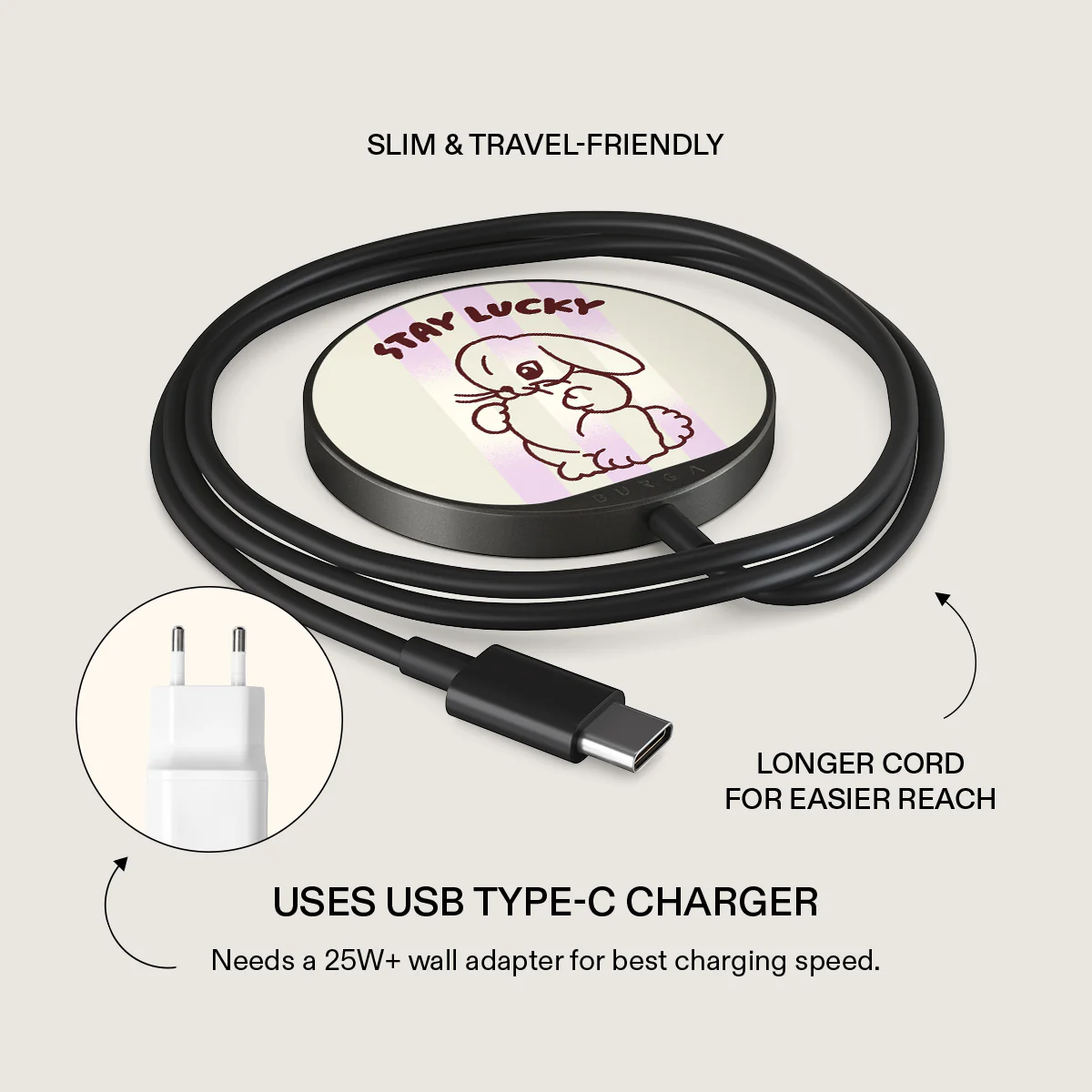 Stay Lucky - Magnetic Wireless Charger - Image 6