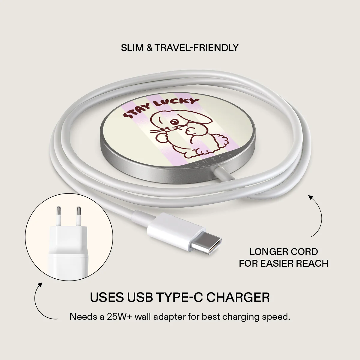 Stay Lucky - Magnetic Wireless Charger - Image 9