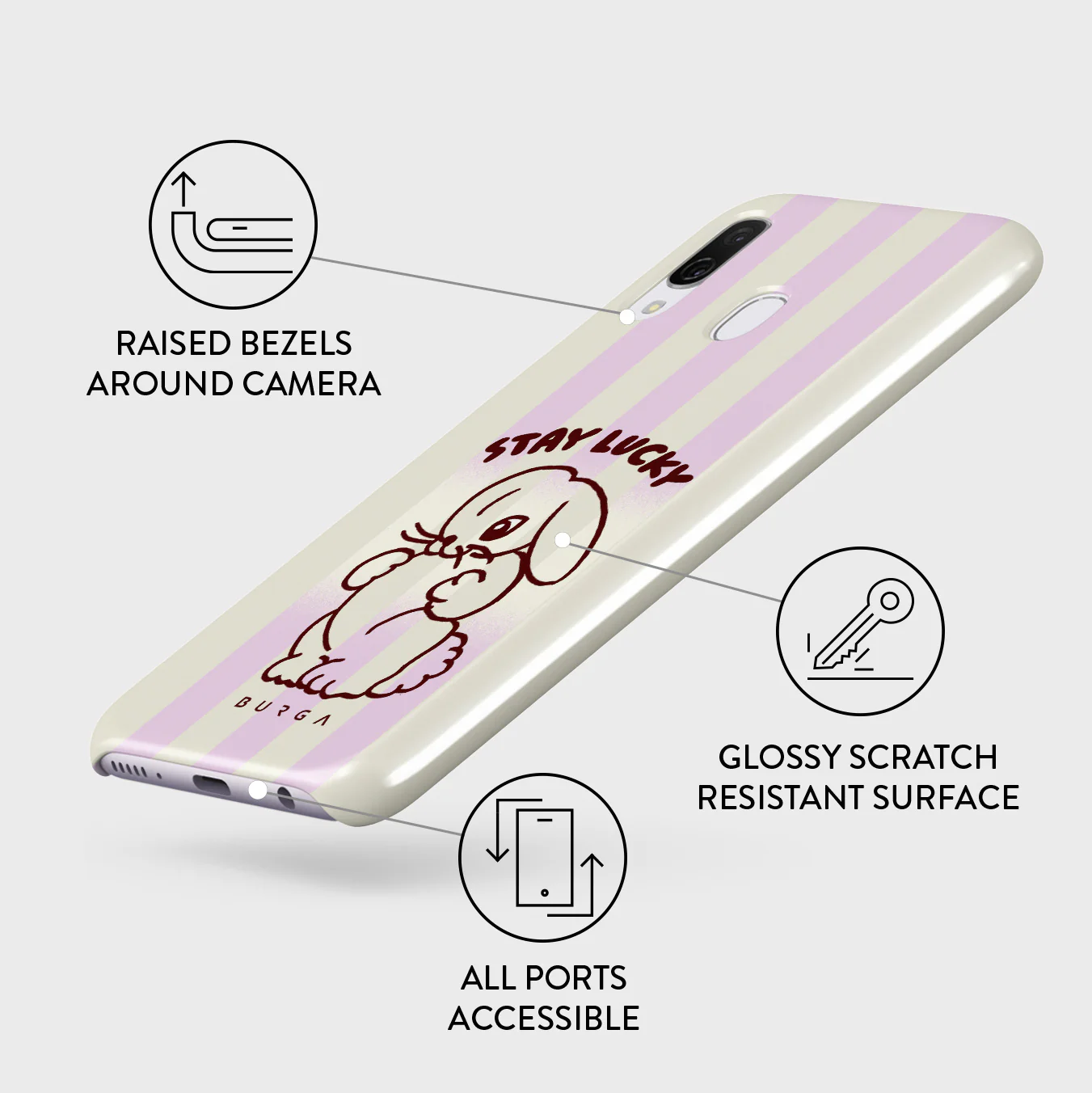 Stay Lucky - Samsung Galaxy A40 Case - Image 3