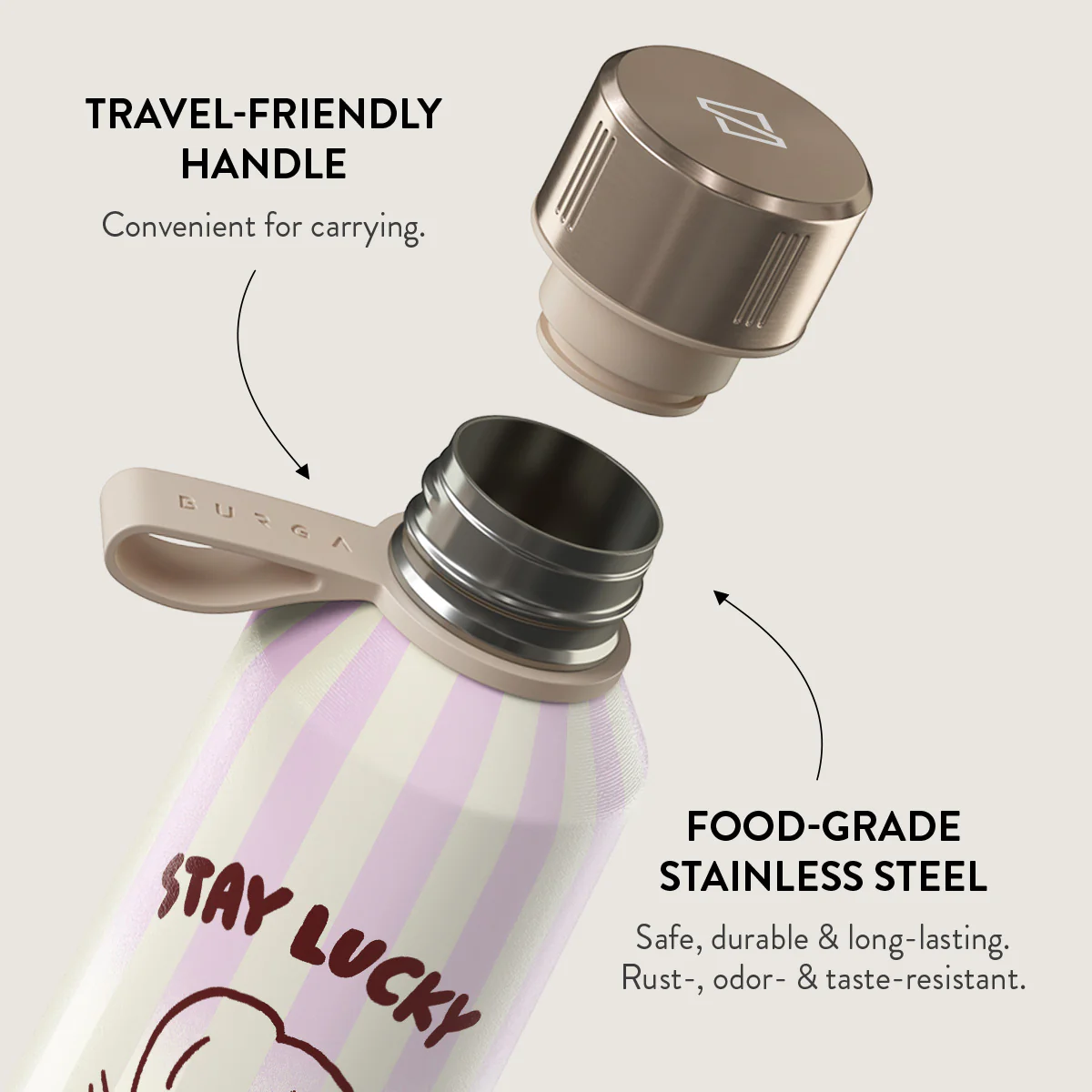 Stay Lucky - Water Bottle - Image 4