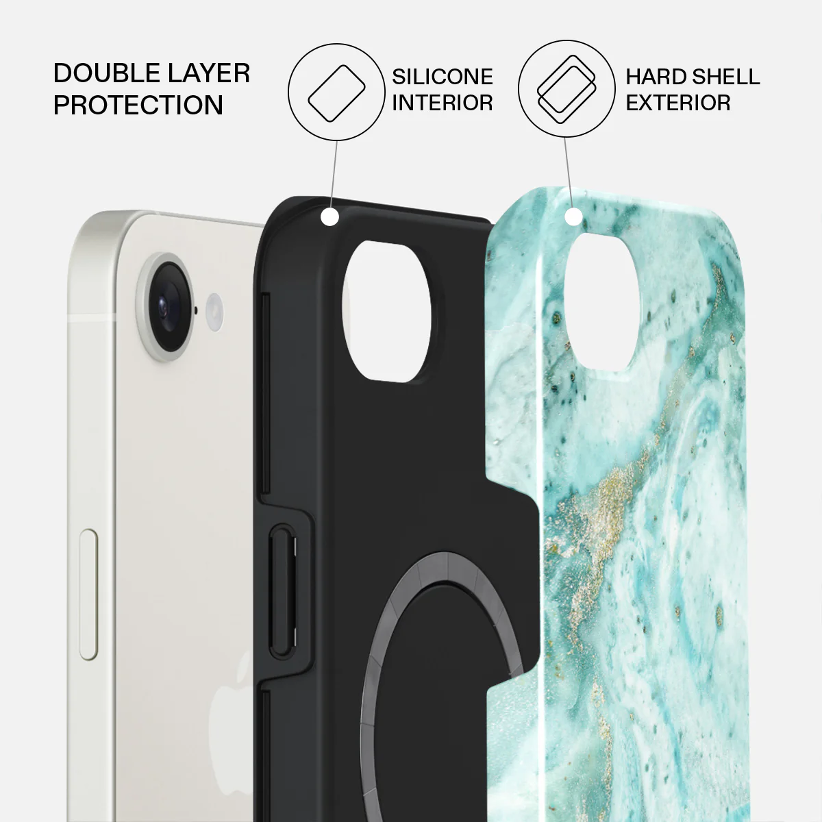 Uluwatu Waves - Teal iPhone 17e Case - Image 2