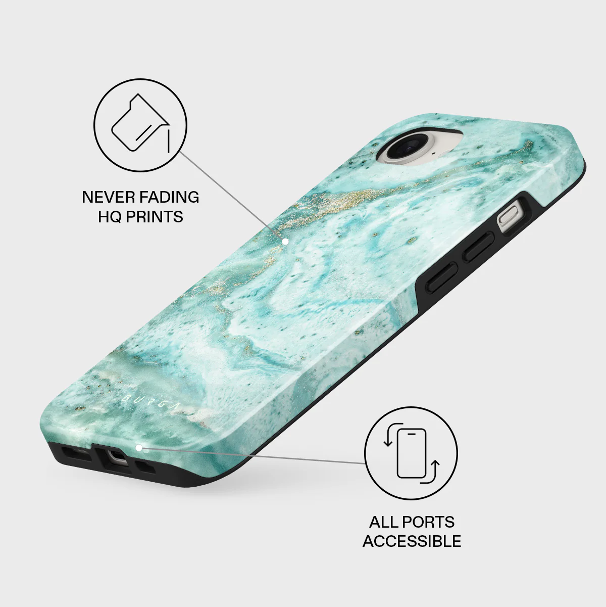 Uluwatu Waves - Teal iPhone 17e Case - Image 3