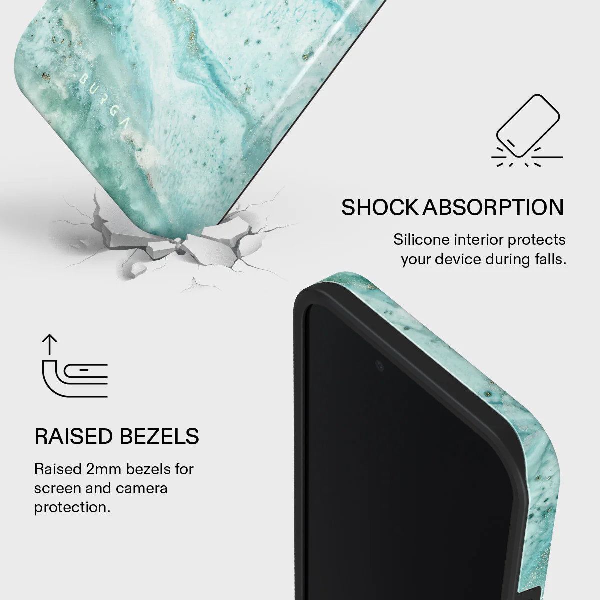 Uluwatu Waves - Teal iPhone 17e Case - Image 4