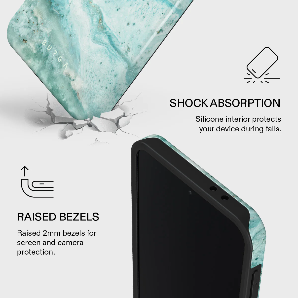 Uluwatu Waves - Teal Samsung Galaxy A37 5G Case - Image 4