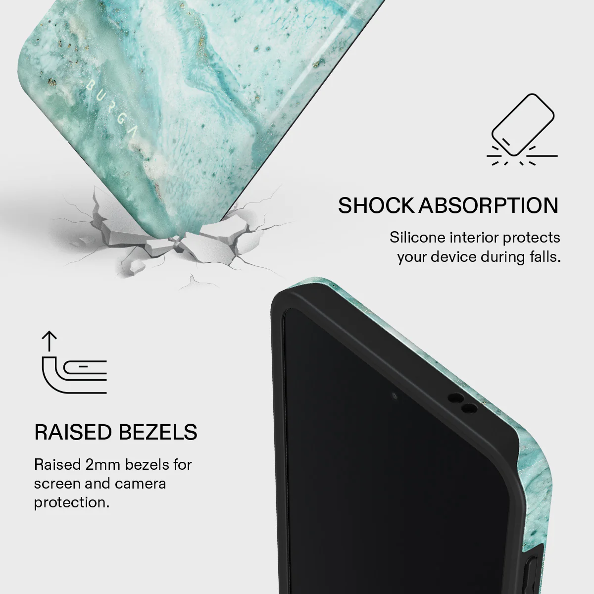 Uluwatu Waves - Teal Samsung Galaxy A57 5G Case - Image 4