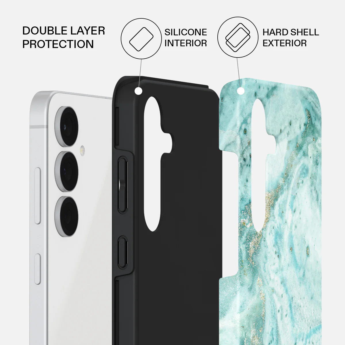 Uluwatu Waves - Teal Samsung Galaxy S25 FE Case - Image 2