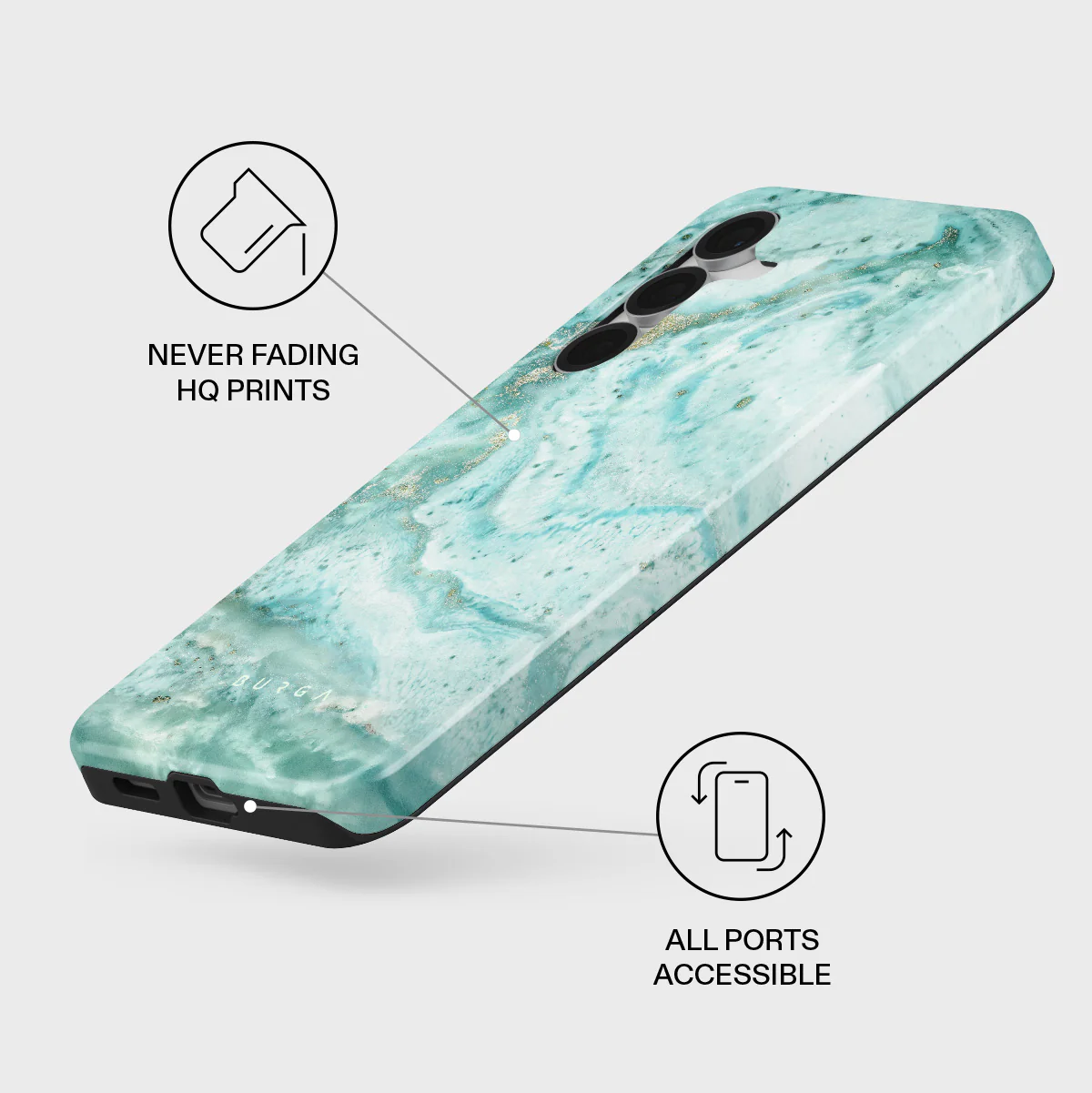 Uluwatu Waves - Teal Samsung Galaxy S25 FE Case - Image 3