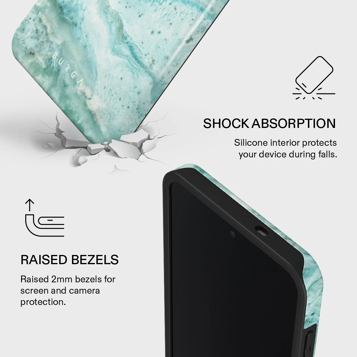Uluwatu Waves - Teal Samsung Galaxy S25 FE Case - Image 4