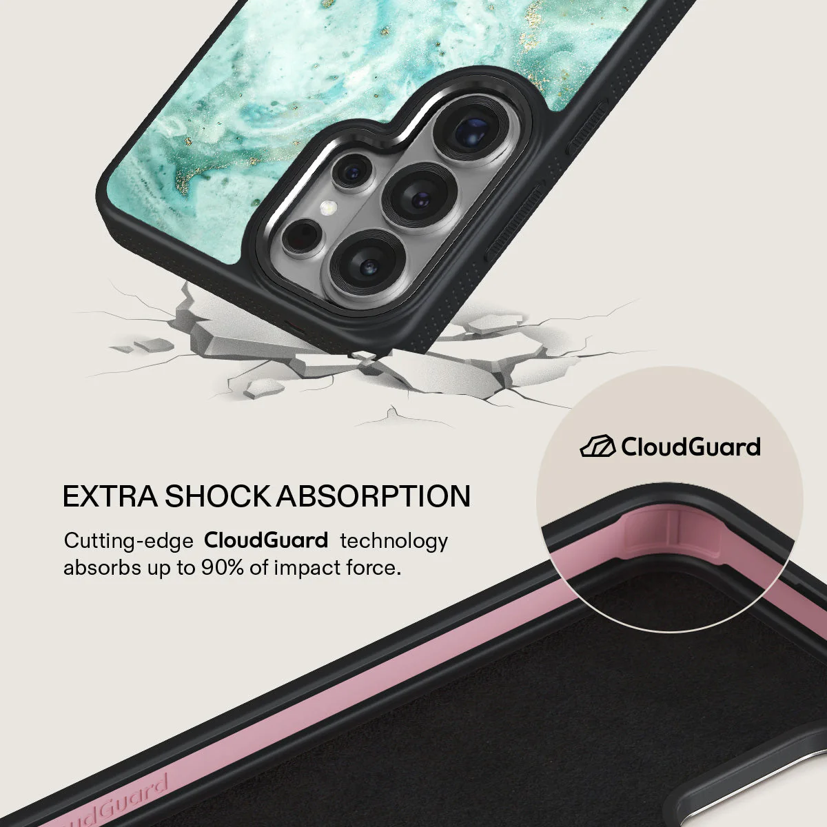 Uluwatu Waves - Teal Samsung Galaxy S26 Ultra Case - Image 14