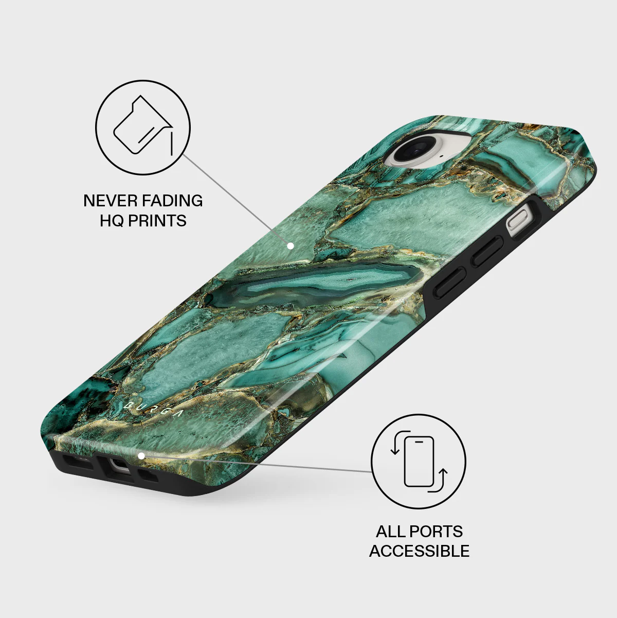 Ubud Jungle - Turquoise iPhone 17e Case - Image 3