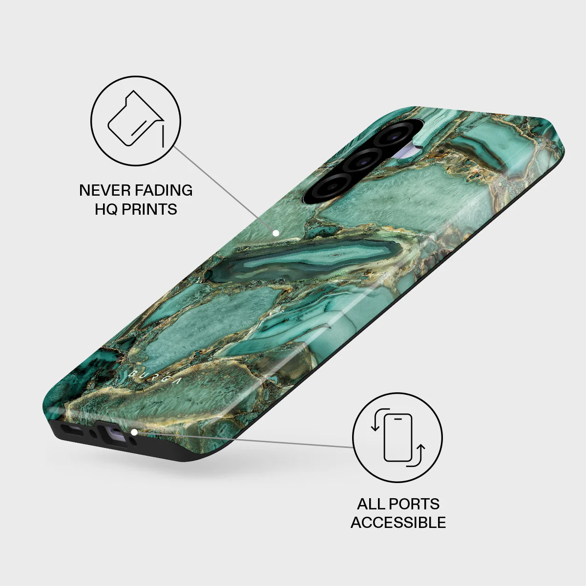 Ubud Jungle - Turquoise Samsung Galaxy A37 5G Case - Image 3