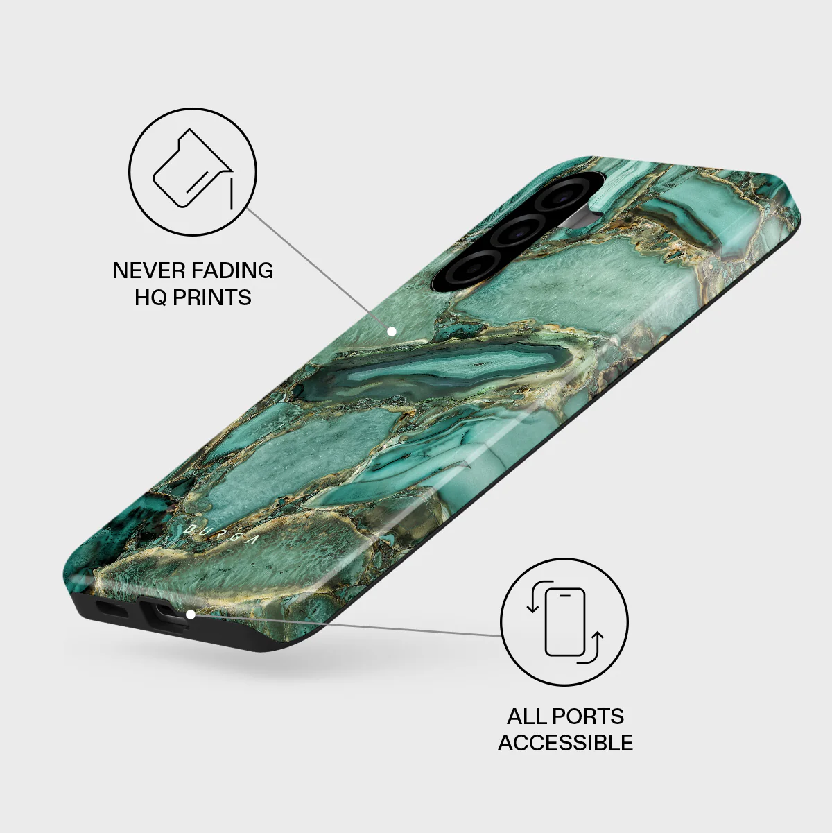 Ubud Jungle - Turquoise Samsung Galaxy A57 5G Case - Image 3