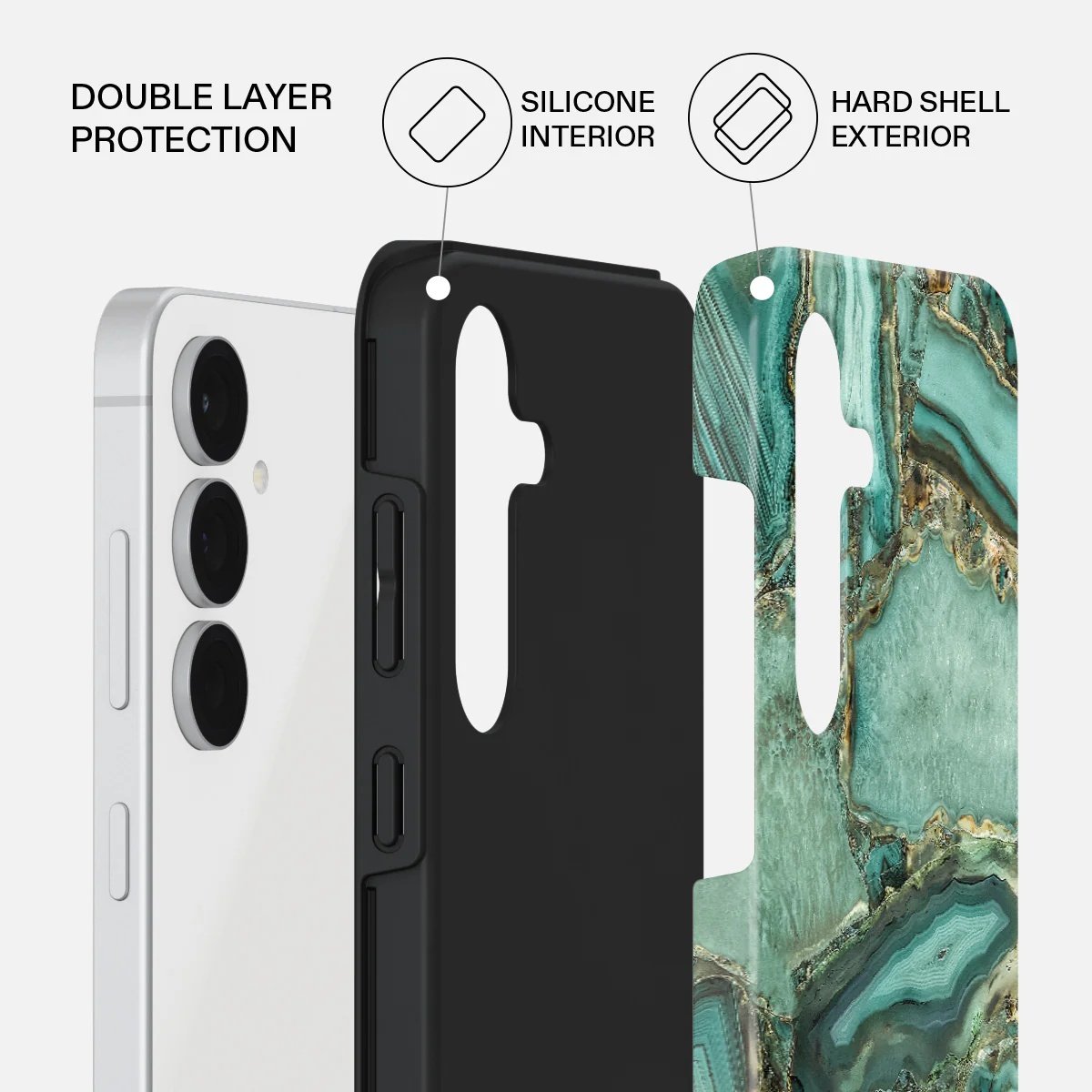 Ubud Jungle - Turquoise Samsung Galaxy S25 FE Case - Image 2