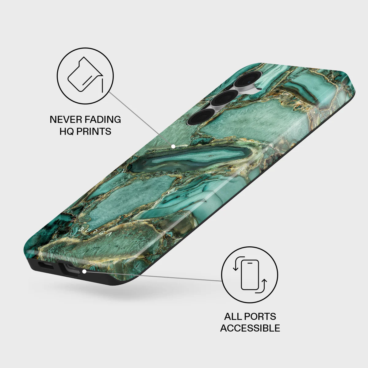 Ubud Jungle - Turquoise Samsung Galaxy S25 FE Case - Image 3