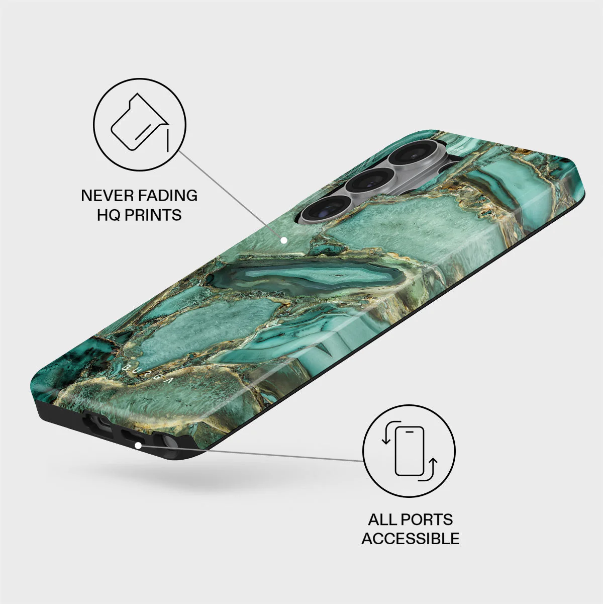 Ubud Jungle - Turquoise Samsung Galaxy S26 Ultra Case - Image 3