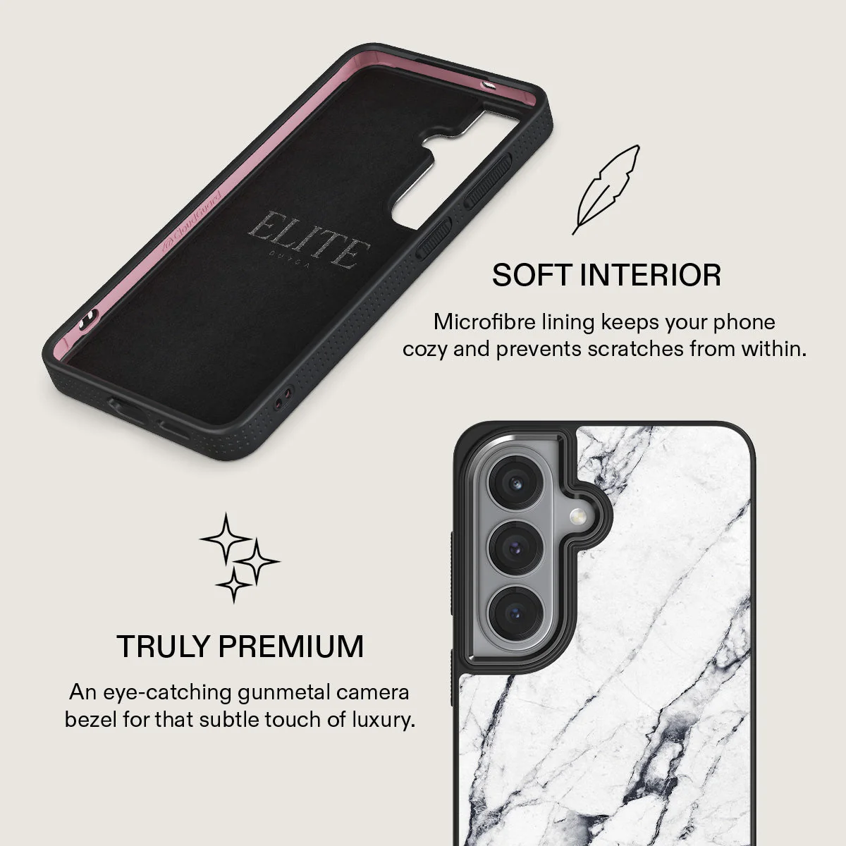 Satin White - Marble Samsung Galaxy S26 Case - Image 17