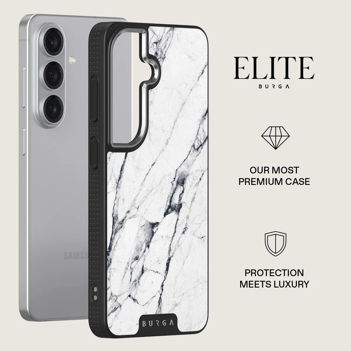 Satin White - Marble Samsung Galaxy S26 Case - Image 20