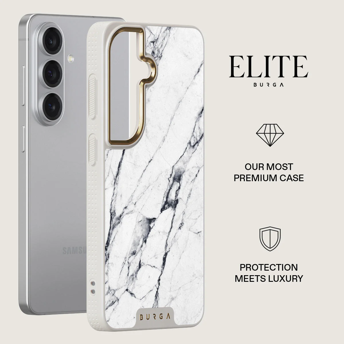 Satin White - Marble Samsung Galaxy S26 Case - Image 27