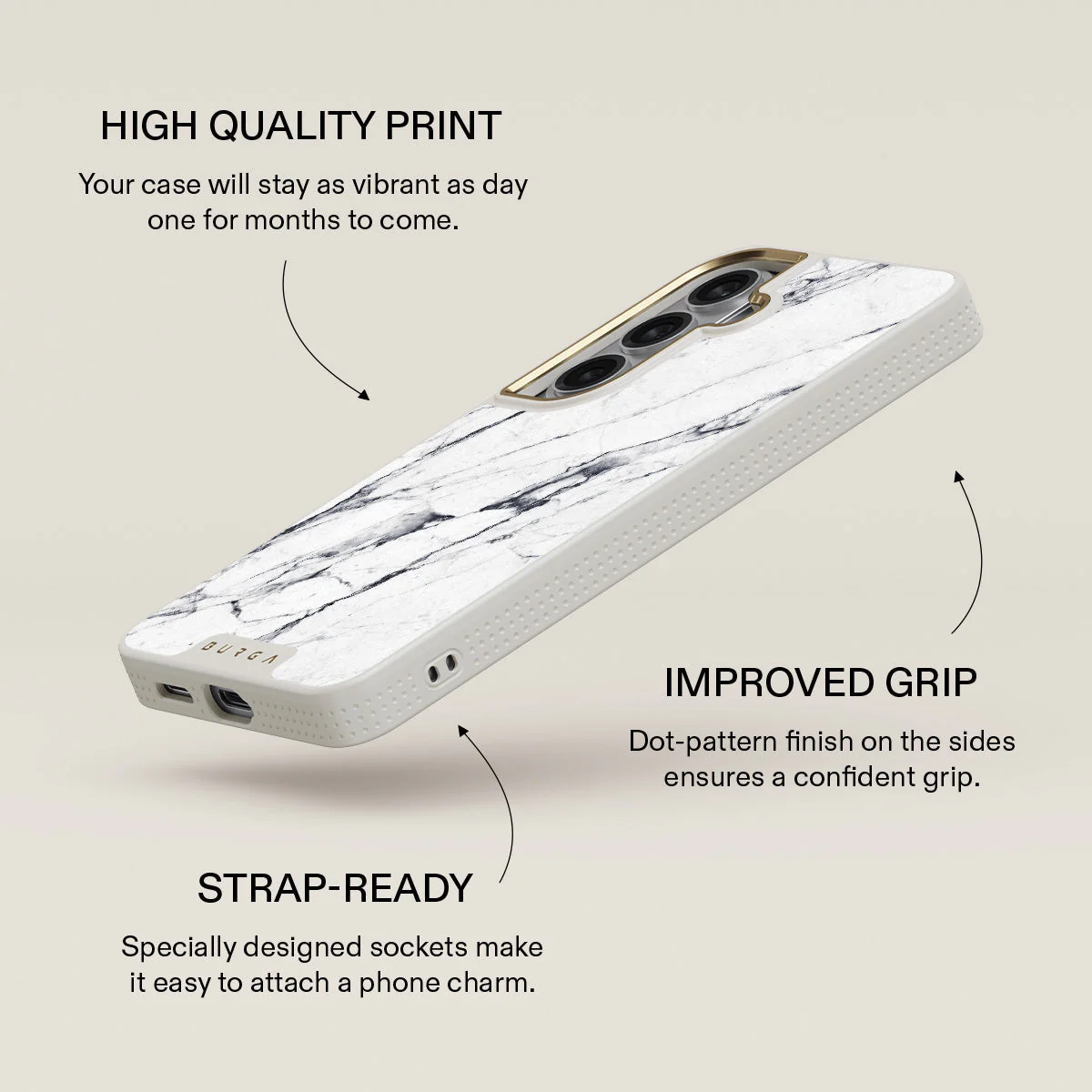 Satin White - Marble Samsung Galaxy S26 Case - Image 30