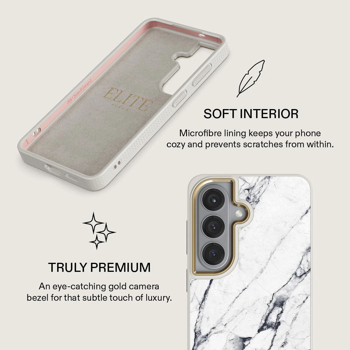 Satin White - Marble Samsung Galaxy S26 Case - Image 31