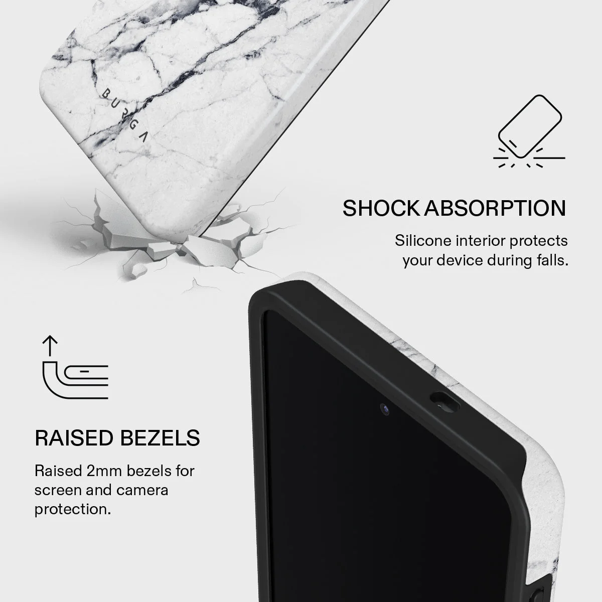 Satin White - Marble Samsung Galaxy S26 Case - Image 4