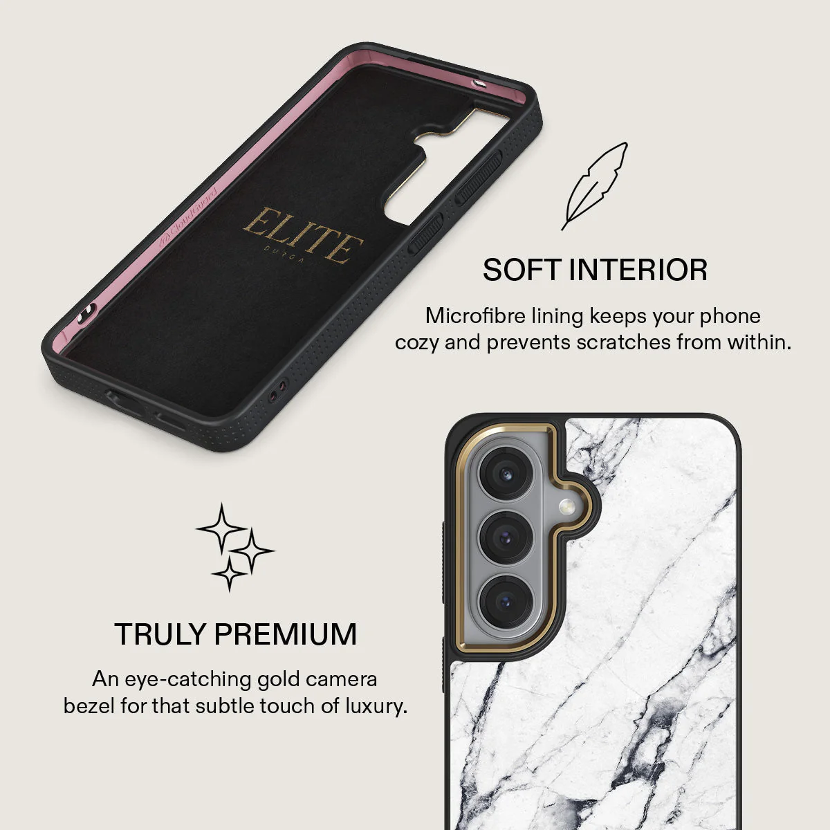 Satin White - Marble Samsung Galaxy S26 Plus Case - Image 10