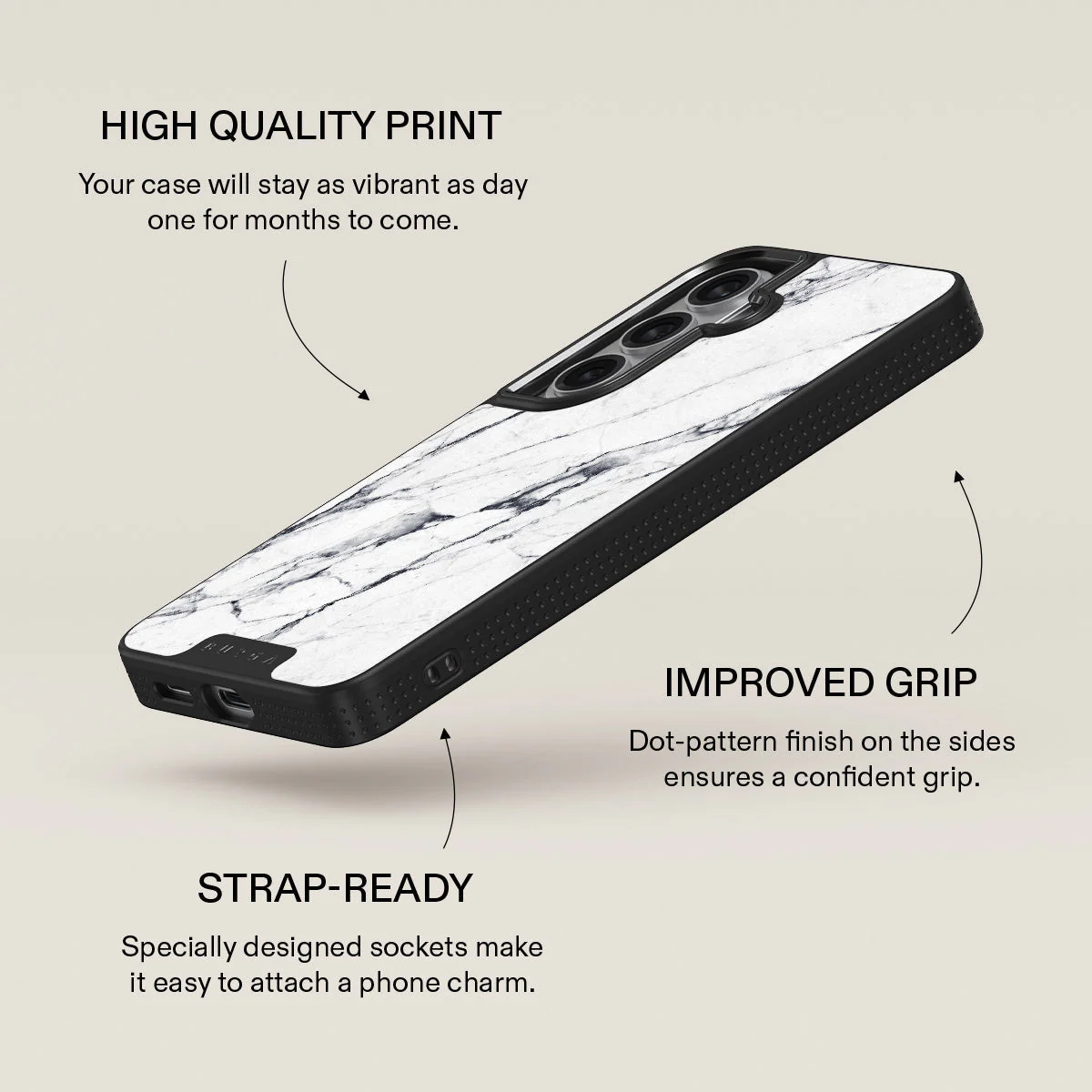 Satin White - Marble Samsung Galaxy S26 Plus Case - Image 16