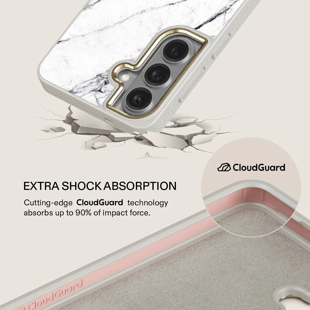 Satin White - Marble Samsung Galaxy S26 Plus Case - Image 28