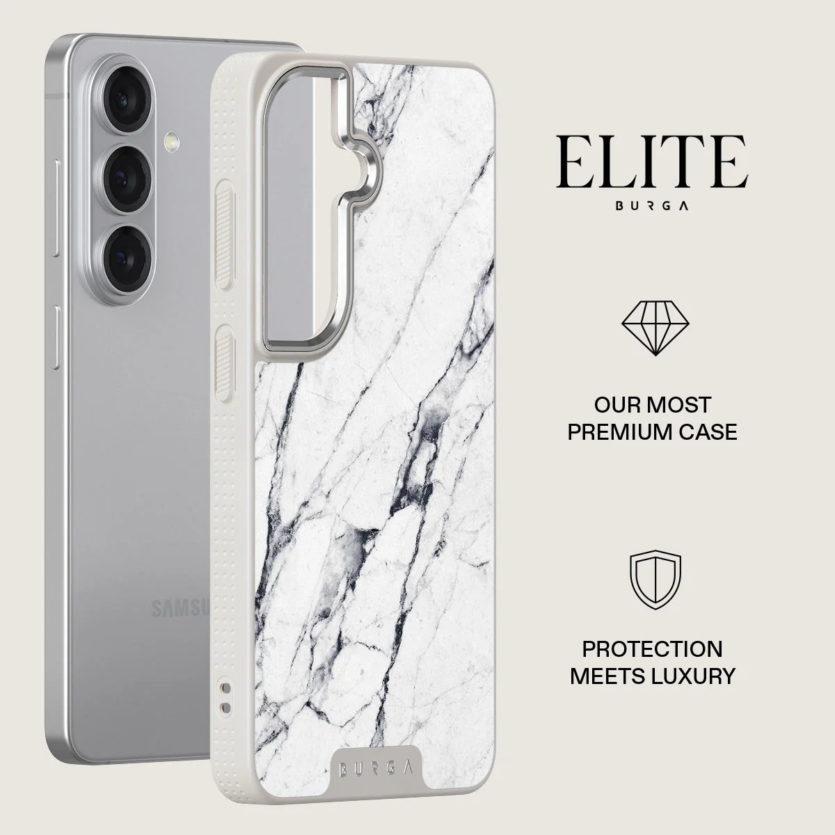 Satin White - Marble Samsung Galaxy S26 Plus Case - Image 34
